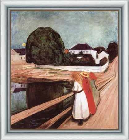 framed  Edvard Munch The Children on the bridge, Ta3123-3